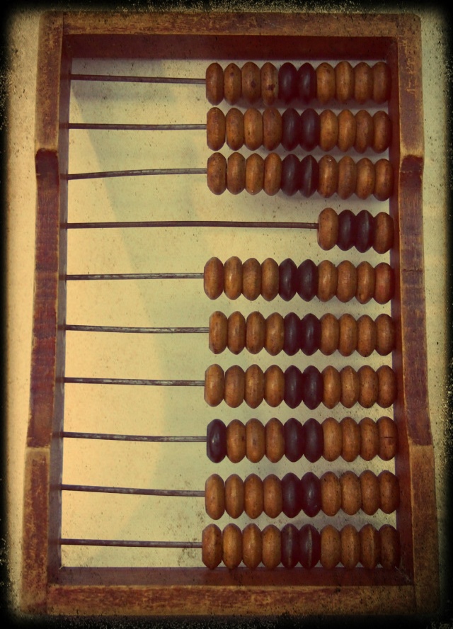 Vintage USSR Russian Wooden Counting Abacus Beads Schoty Old Primitive Calculator